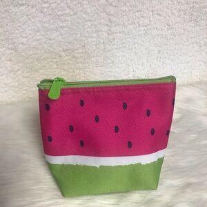 Thirty-One Watermelon Cosmetic Pouch - Pink and Green